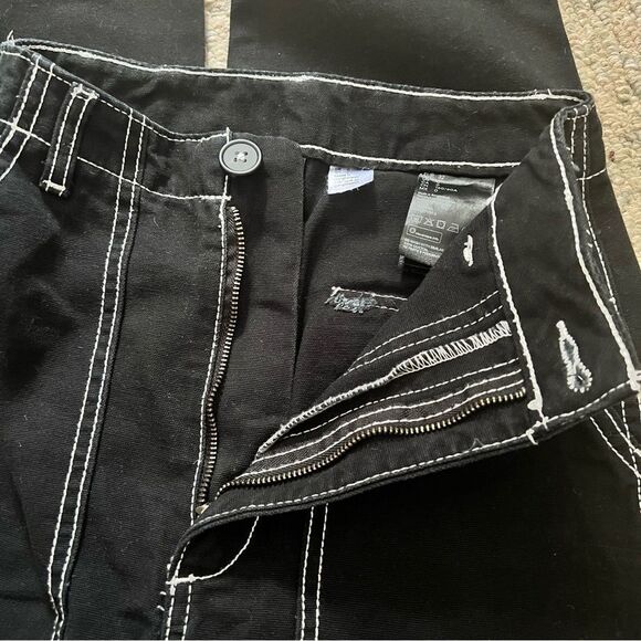 H&M Black & White Contrast Stitch High Waisted Ankle Pants - Picture 7 of 8